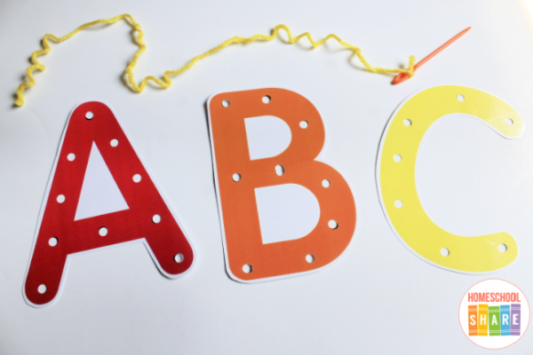  Alphabet Lacing Cards Homeschool Share 