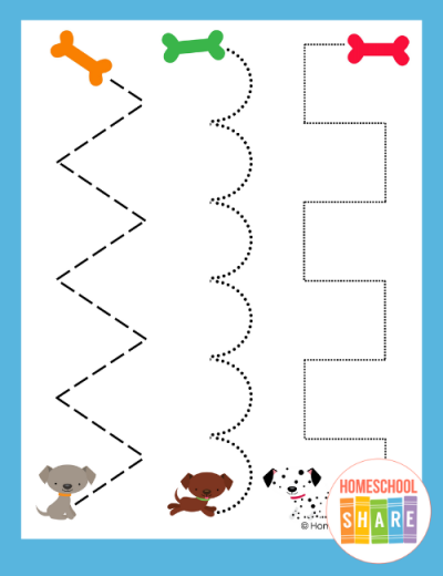 Free Puppy Printables for Preschool & Kindergarten - Homeschool Share