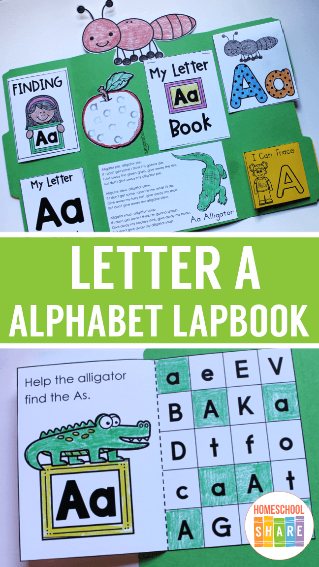 Letter A Alphabet Lapbook - Homeschool Share