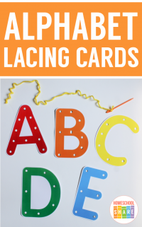 Alphabet Lacing Cards - Homeschool Share