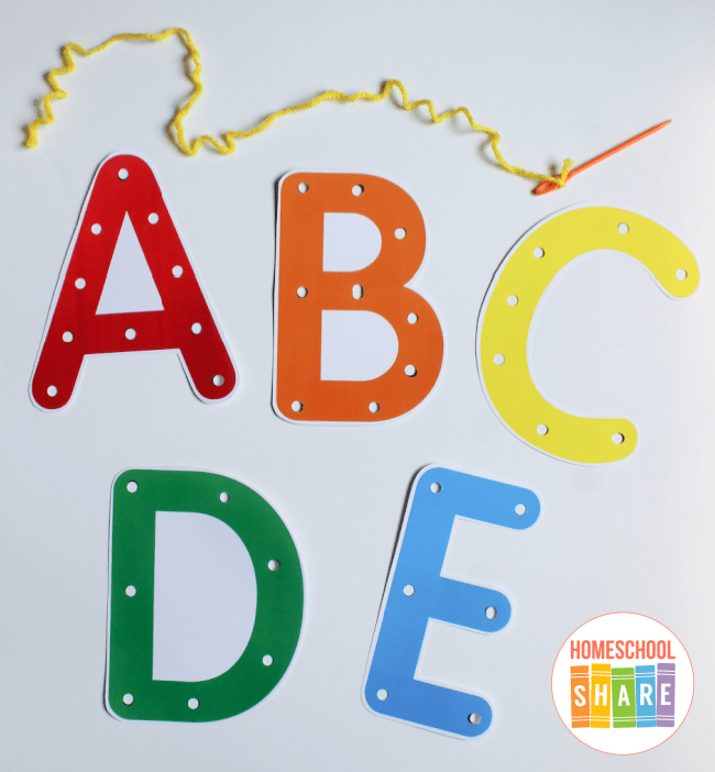 Alphabet Lacing Cards Free Printables Templates Printable Download