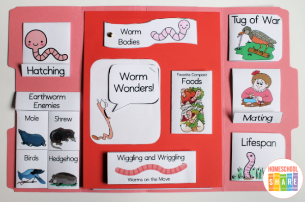 Free Earthworms Lapbook - Homeschool Share