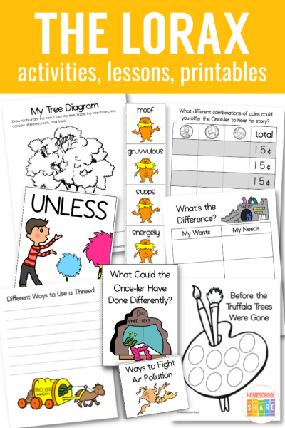 The Lorax Activities & Printables (Free!) - Homeschool Share