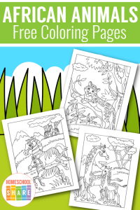 African Animals Coloring Pages - Homeschool Share