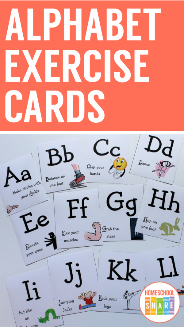 ABC Exercise Cards - Homeschool Share