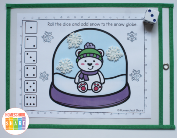 Free Polar Bear Math Mat For Preschool - Homeschool Share