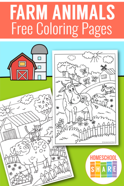 Farm Animals Coloring Pages - Homeschool Share