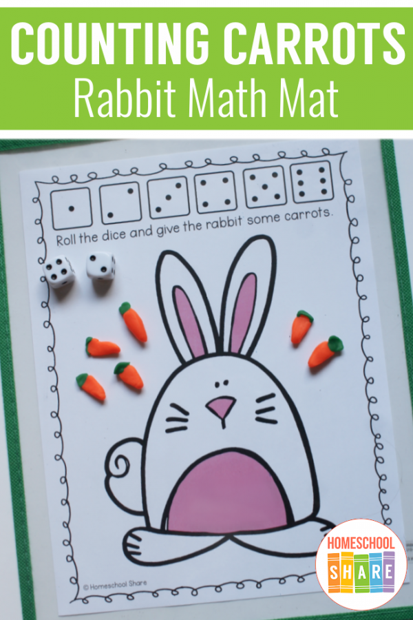 Free Rabbit Math Mat Game - Homeschool Share