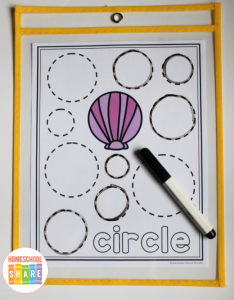 Free Shell Shapes Tracing Worksheets - Homeschool Share