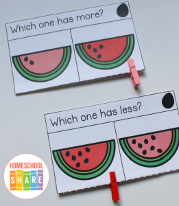 Free Watermelon Counting Clip Cards - Homeschool Share