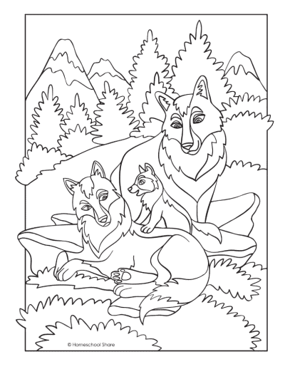 forest animals coloring pages