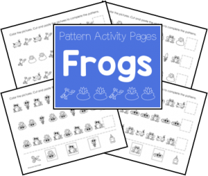 Frog Preschool Pattern Worksheets - Homeschool Share