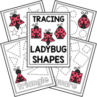 Ladybug Shapes Tracing Pages – Homeschool Share