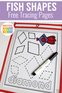 Free Fish Shapes Tracing Worksheets - Homeschool Share