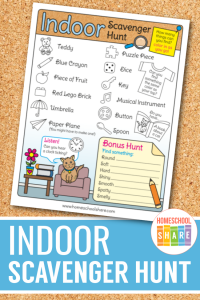 Printable Indoor Scavenger Hunt - Homeschool Share