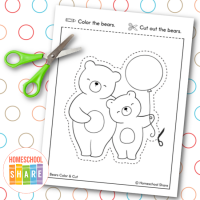 Bear Cutting Practice Pages - Homeschool Share