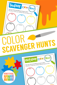 Free Color Scavenger Hunts for Kids - Homeschool Share