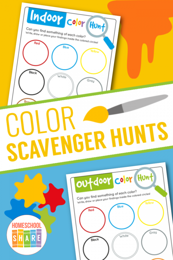 Free Color Scavenger Hunts for Kids - Homeschool Share