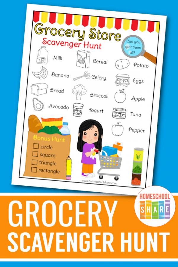 Free Grocery Store Scavenger Hunt Homeschool Share