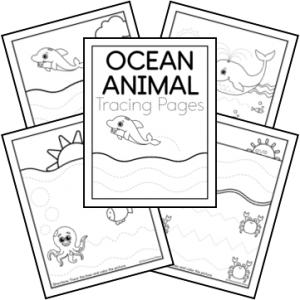 Ocean Animal Tracing Pages - Homeschool Share