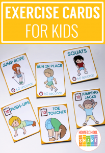 Free Printable Exercise Flashcards - Homeschool Share