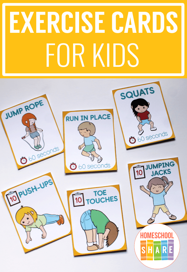 Free Printable Exercise Cards For Kids