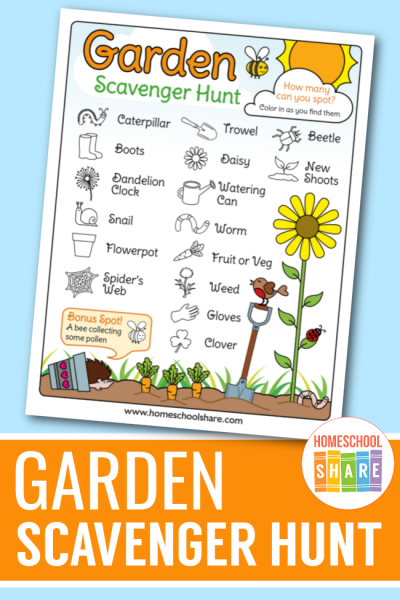 Free Garden Scavenger Hunt - Homeschool Share