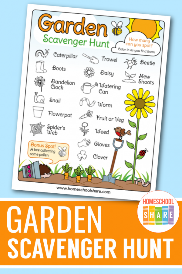 Free Garden Scavenger Hunt - Homeschool Share