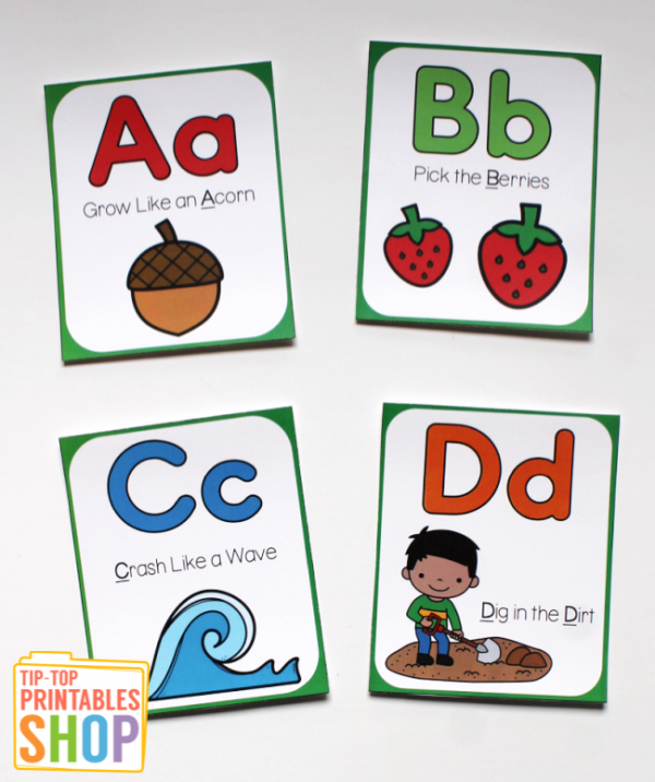 Nature Alphabet Exercise Cards - Homeschool Share