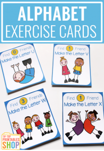 Alphabet Exercise Cards - Homeschool Share