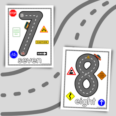 Transportation Themed Number Mats - Homeschool Share