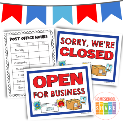 Post Office Pretend Play Printables - Homeschool Share