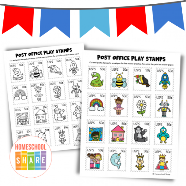 Post Office Pretend Play Printables Homeschool Share