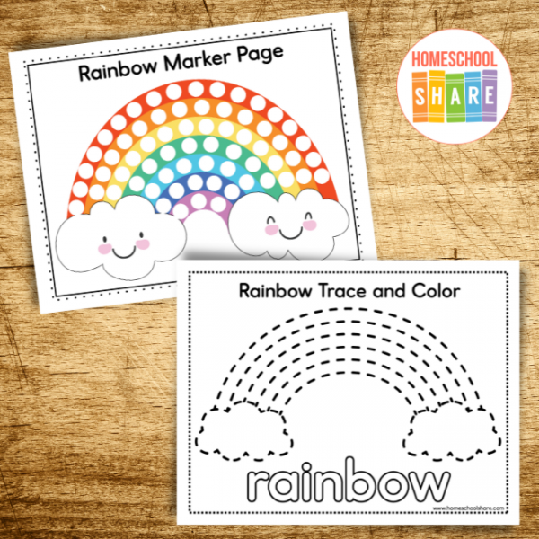 Free Rainbow Worksheets for Preschoolers - Homeschool Share