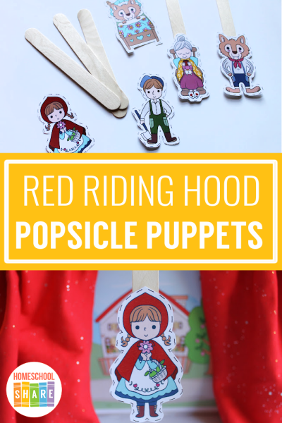 Little Red Riding Hood Popsicle Puppets - Homeschool Share