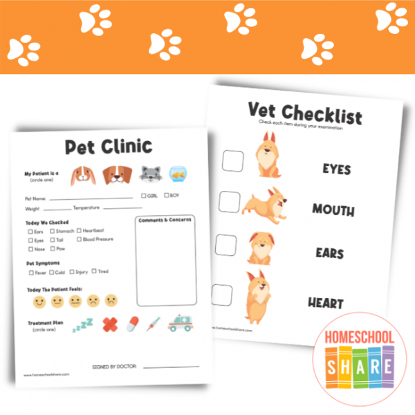 Vet Clinic Pretend Play Printables - Homeschool Share