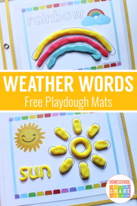 Free Weather Playdough Mats - Homeschool Share