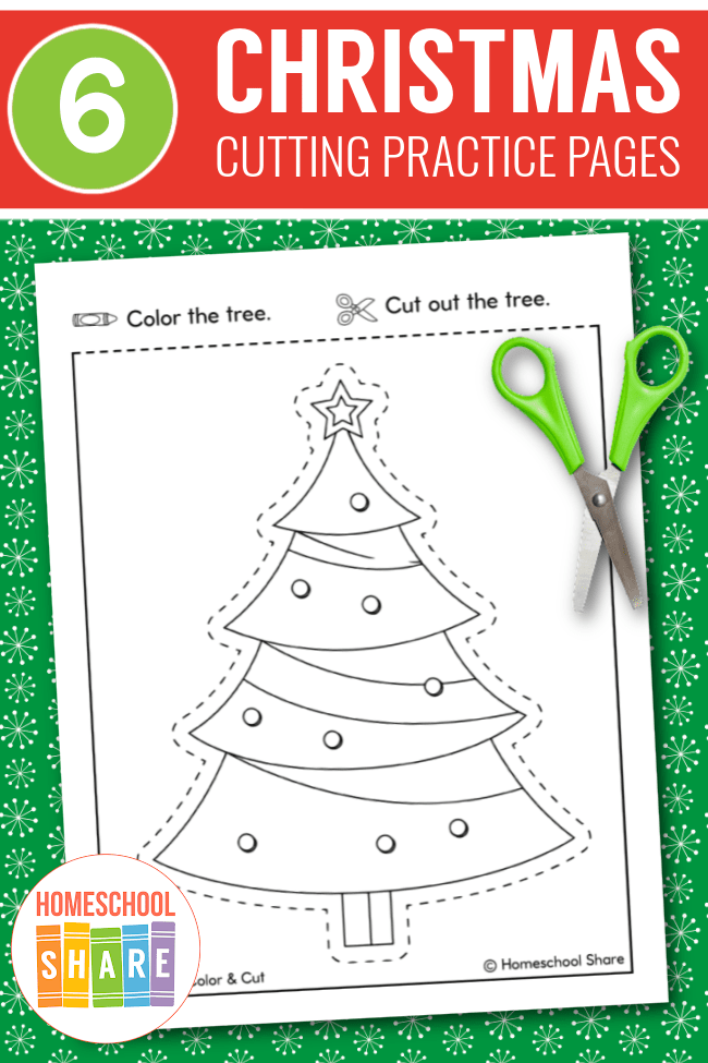 Christmas Cutting Worksheets