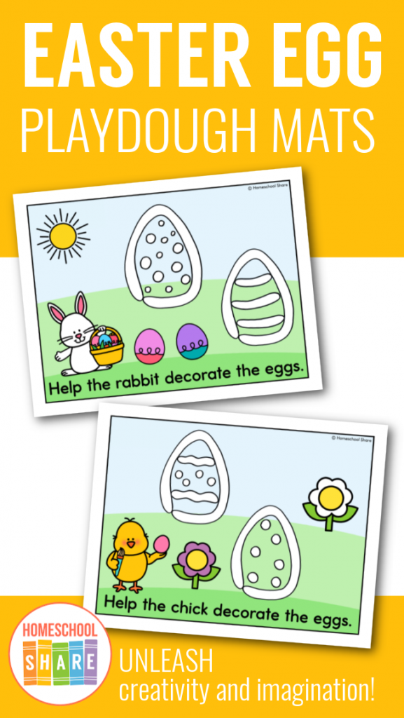 FREE Printable Easter Egg Playdough Mats for Toddlers - My Bored Toddler