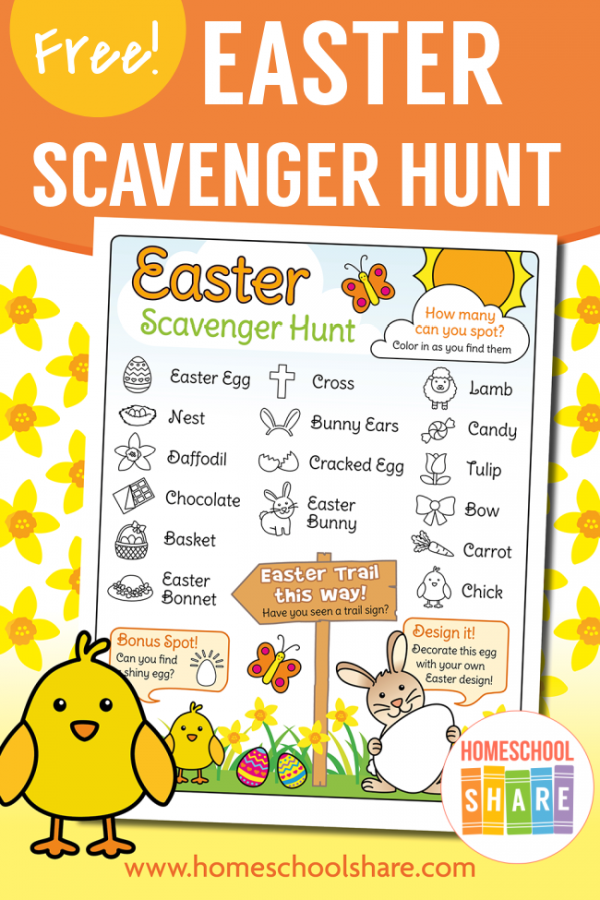 Free Printable Easter Scavenger Hunt - Homeschool Share