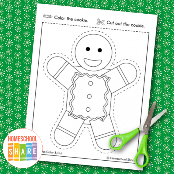 Christmas Cutting Practice Worksheets - Homeschool Share