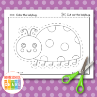 Free Bugs Cutting Practice Worksheets - Homeschool Share