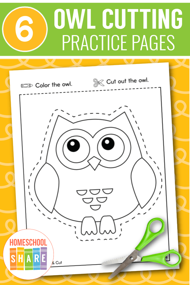 Fun pages to practice cutting and scissor skills for preschool and