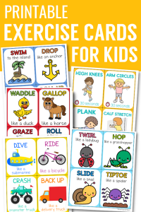 Exercise Cards for Kids - Homeschool Share