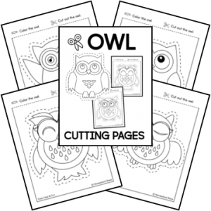 Free Owl Cutting Practice Worksheets - Homeschool Share