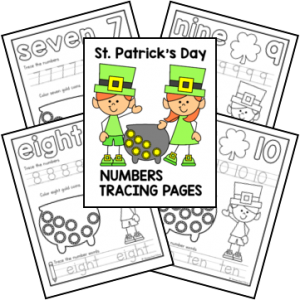 St. Patrick's Day Number Tracing Worksheets - Homeschool Share