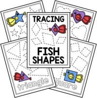 Free Fish Shapes Tracing Worksheets - Homeschool Share