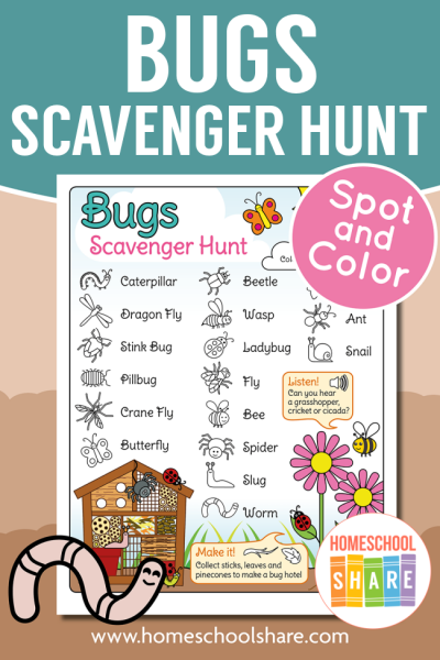 Bug Scavenger Hunt Printable - Homeschool Share