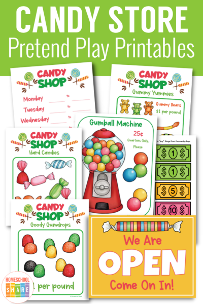 Candy Store Dramatic Play Printables Homeschool Share