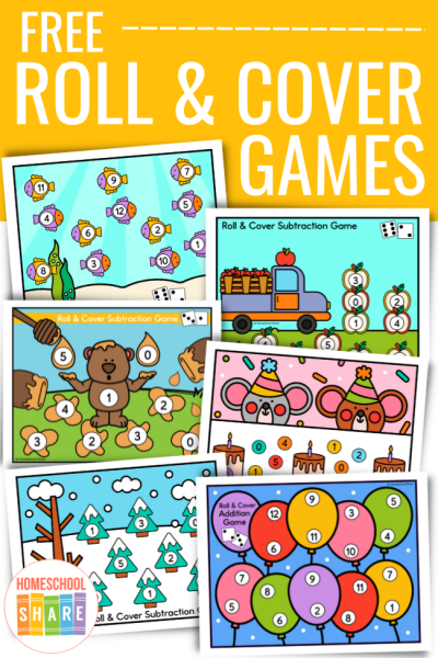 Roll and Cover Dice Games (free!) - Homeschool Share